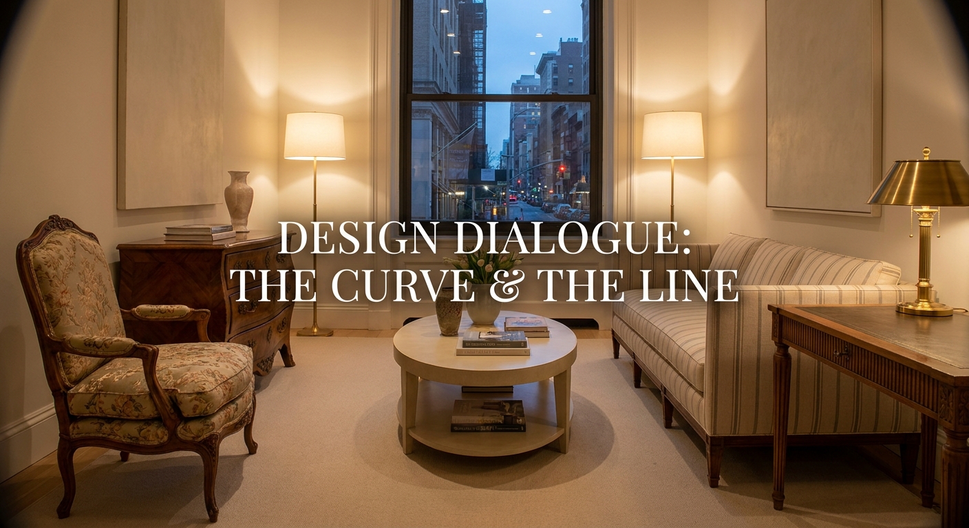 How Rococo curves differ from Neoclassical straight lines in furniture selection